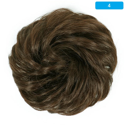 AZQUEEN Messy Bun Hair Extension – Synthetic Curly Wave Chignon Scrunchie, Elastic Band Updo Hairpiece for Women