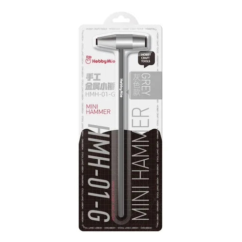 HOBBY MIO HMH-01-R/G Mini Metal Hammer – DIY Assembly Tool for Plastic Model Building & Hobby Crafts