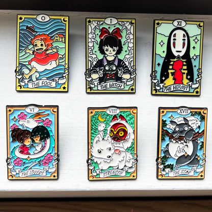 Anime Cat Enamel Brooch Set - 6pcs Cartoon Animal Pins for Backpacks, Fashion Accessories & Gifts