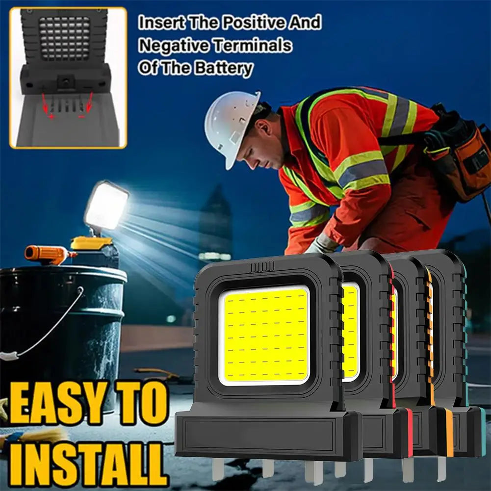 21V Electric Tool with Universal Lithium Battery – LED Work Light & Floodlight for Auto Repair, Outdoor Construction & Long-Term Use