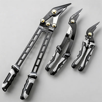 18-Inch Heavy-Duty Tin Snips - Stainless Steel Aviation Shears for Metal Sheet, PVC Pipe & Carpentry