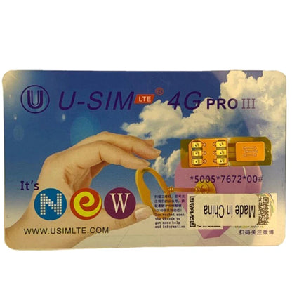 USIM 4G Pro Unlock SIM Card - Smart Decodable Chip for Compatible iPhone Models