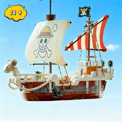 FIT 75639 One Piece Merry Boat Luffy Building Blocks Toy – Model Bricks Set for Kids’ Birthday & Christmas Gifts