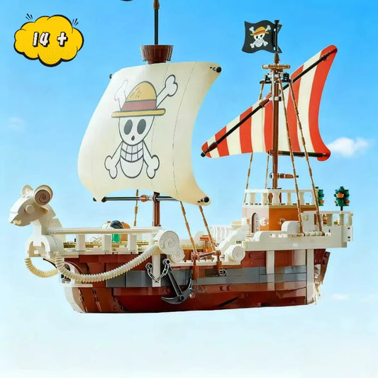 FIT 75639 One Piece Merry Boat Luffy Building Blocks Toy – Model Bricks Set for Kids’ Birthday & Christmas Gifts