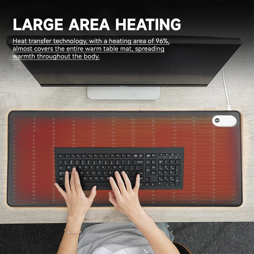 Adjustable Waterproof Electric Heating Pad - Intelligent Heated Mat for Home and Office