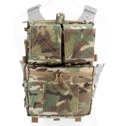LV119 Tactical Vest Back Panel – Spiritus Systems Hunting Combat Airsoft Plate Carrier with Storage Pouch & Assault Vest Expansion Gear