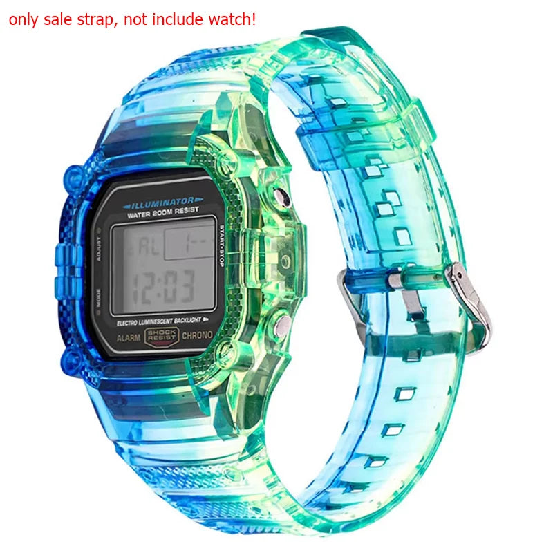 TPU Resin Watch Case and Strap for Casio G-Shock - Replacement Wristband for DW-5600, GW-M5610, M5600 and GLX-5600 Models