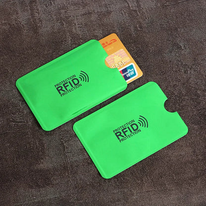 10PCS RFID Card Protector Sleeves - Anti Scan NFC Blocking Aluminum Foil Credit Card Holder