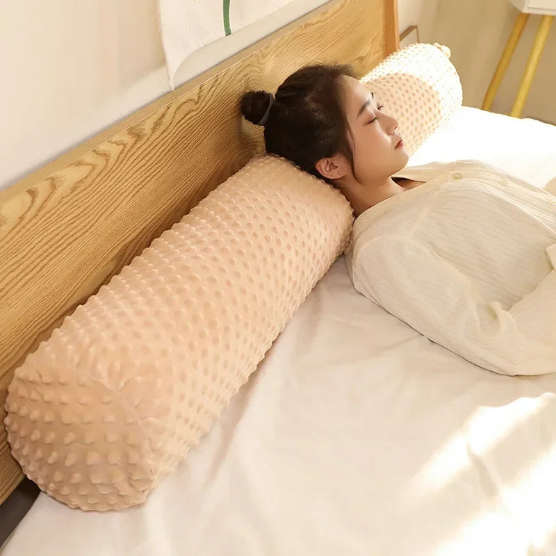 Cylindrical Throw Pillow – Soft Body Pillow for Side Sleeping & Pregnancy, Detachable & Washable Leg Gripper Pillow