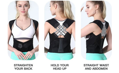 Magnetic Therapy Back Posture Corrector — Adjustable Shoulder Support for Sitting Posture | Breathable & Body Shaping Brace