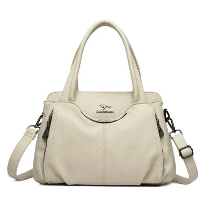 Luxury Women’s Leather Casual Tote Bag – High Quality Large Shoulder & Crossbody Handbag