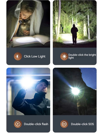 Philips 2025 New EDC Portable Rechargeable LED Flashlight – Self Defense, Camping & Hiking Tool