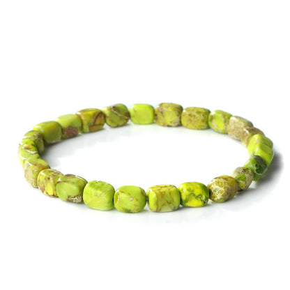 Natural Onyx Stone Bracelet - Bohemian Vintage Charm Elastic Yoga Jewelry for Women & Men