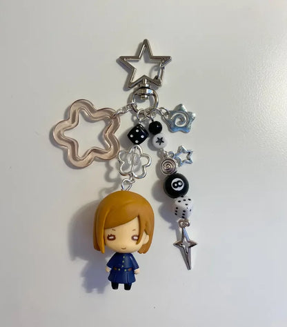 Handmade JJK Anime Figurine Keychain - Y2K Bag Charm & Unique Accessory