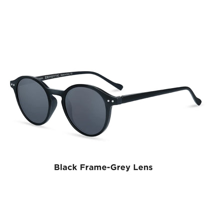 ZENOTTIC Retro Circular Polarized Sunglasses (S Size) – Vintage Small Round UV400 Goggles for Men & Women