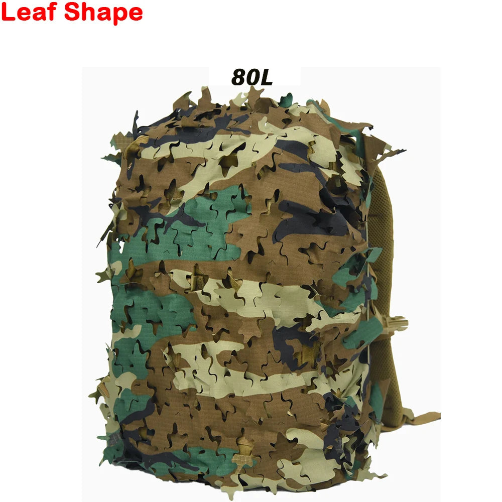 3D Camo Backpack Cover - Laser Cut Camouflage Hunting Bag Cover for 60L/80L Packs, Paintball & Outdoor Gear