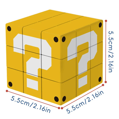 ZIINA STAR 3x3 Question Mark Speed Cube – Yellow Puzzle Cube for Adults and Birthday Gifts