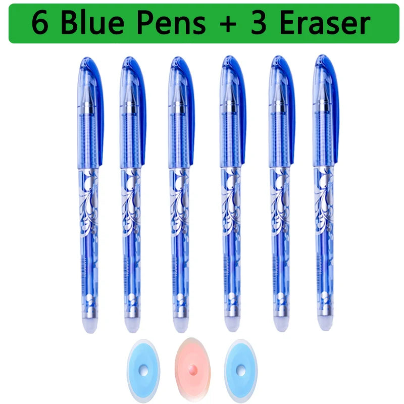 Kawaii Erasable Gel Pens 25-Piece Set - Cute School and Office Writing Pens for Notebooks and Stationery