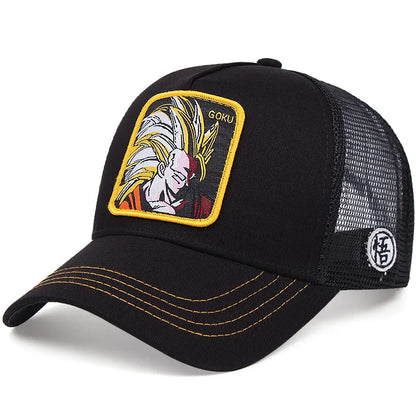 Dragon Ball Anime Baseball Cap - Goku Vegeta Buu Mesh Hip Hop Hat for Summer Casual Wear