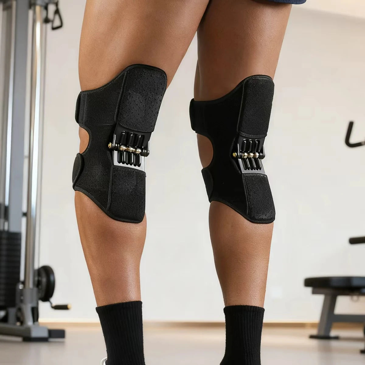 VBOSi Adjustable Knee Brace – Triple-Spring Rebound Stabilizer for Men & Women, Sports Training and Squat Support