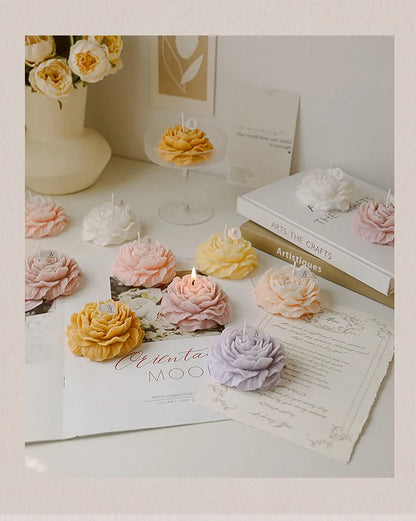 Peony Flower Scented Candle - Perfect Gift Decoration for Mother's Day & Birthdays