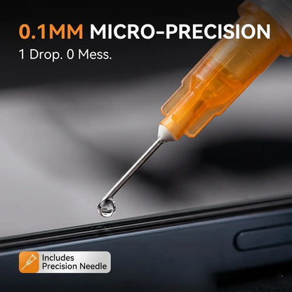 SiKEZHAN 50ml Phone Screen Adhesive Remover - LCD Frame & Back Cover Glue Cleaner with Precision Injector Needle