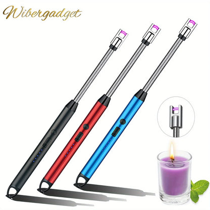 3PCS Rechargeable Electric Plasma Arc Lighters — Type-C Windproof Lighter for Kitchen, Candle, and BBQ Grill
