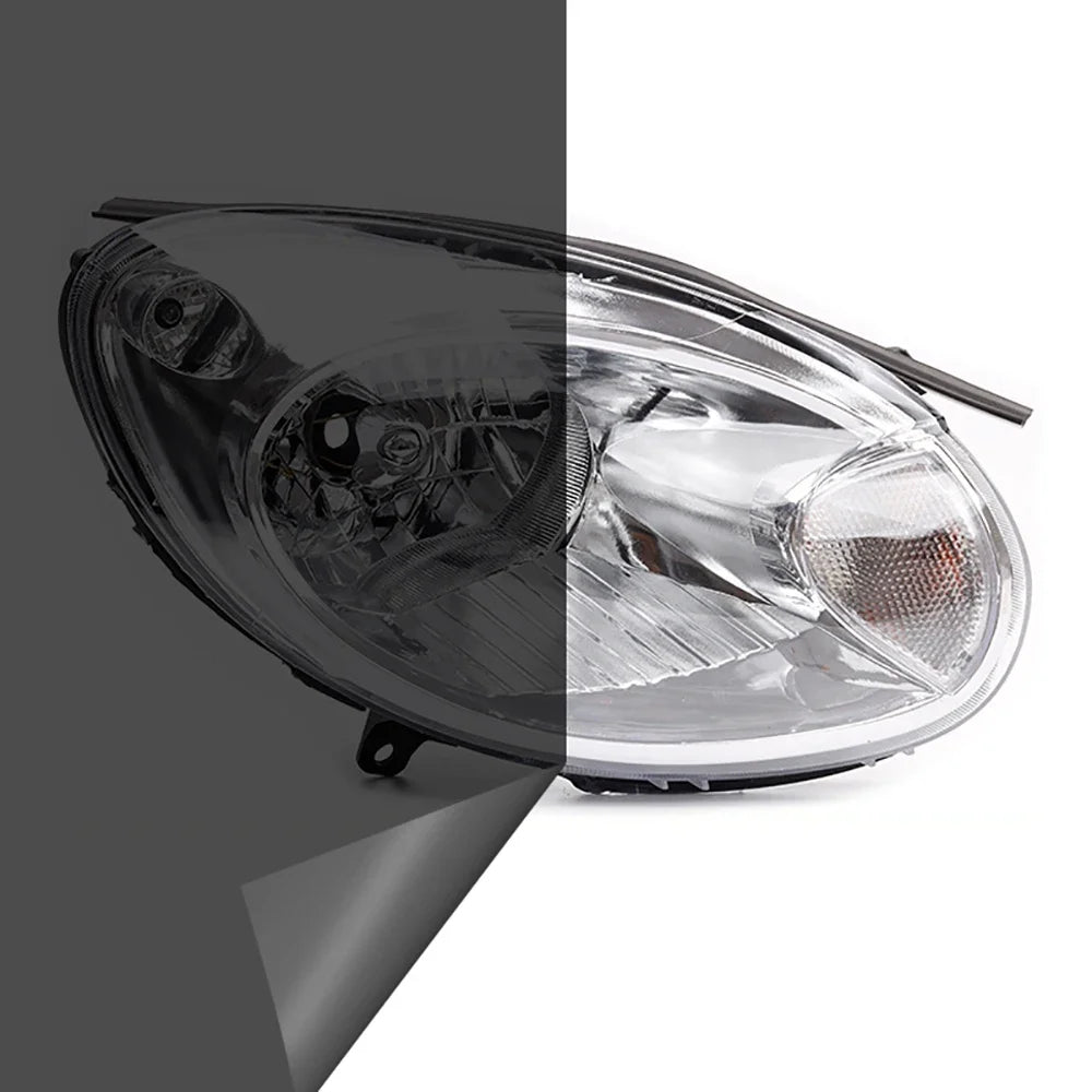40cm Smoke Black PVC Light Tint Film - Headlight & Taillight Wrap Sticker for Cars and Motorcycles