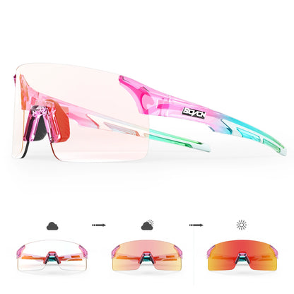 SCVCN Photochromic Sunglasses for Cycling & Outdoor Sports - Men & Women's MTB Climbing Eyewear, Driving Bicycle Goggles