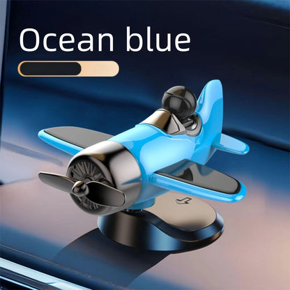 Solar-Powered Rotating Airplane Dashboard Ornament - 360° Spinning Car Interior Decoration
