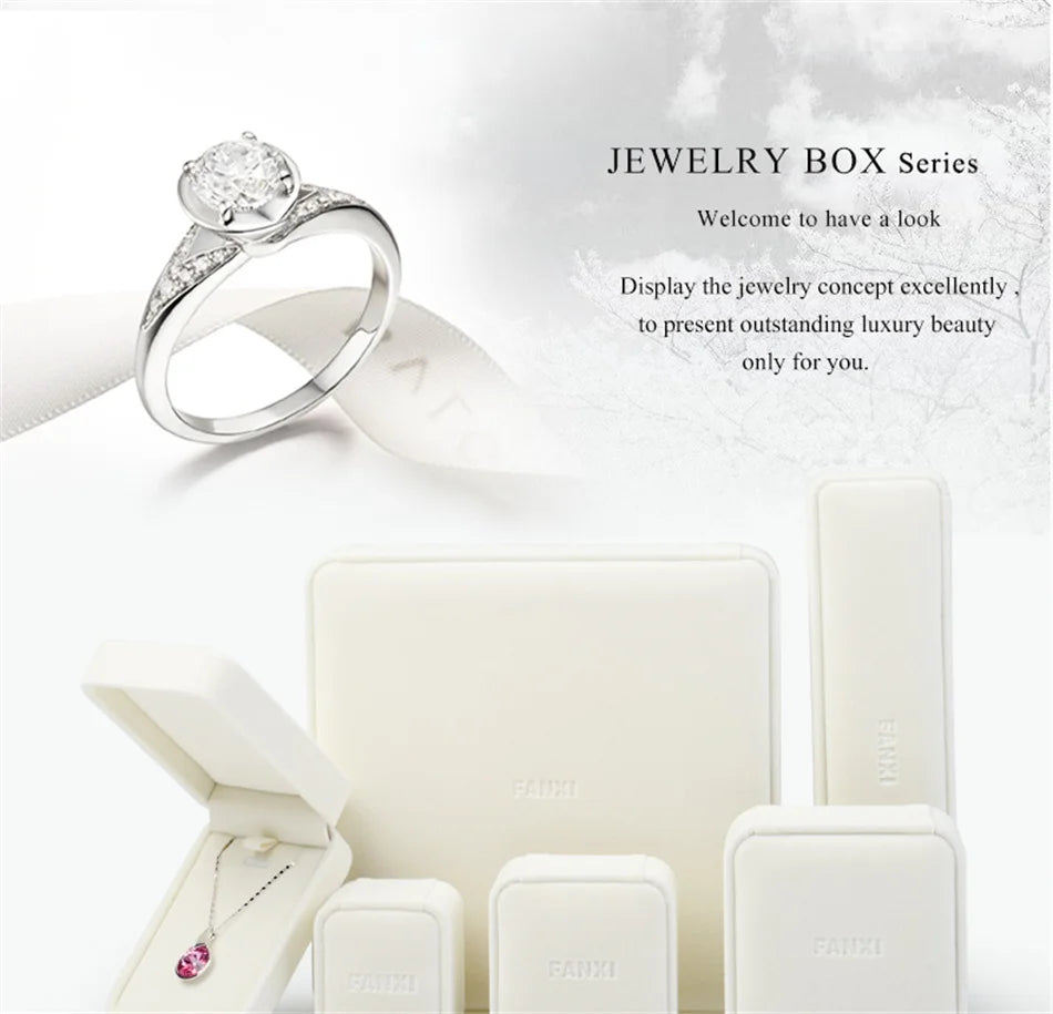 Oirlv Velvet Jewelry Box – Classic Ring, Earring & Necklace Case for Wedding Gift & Display