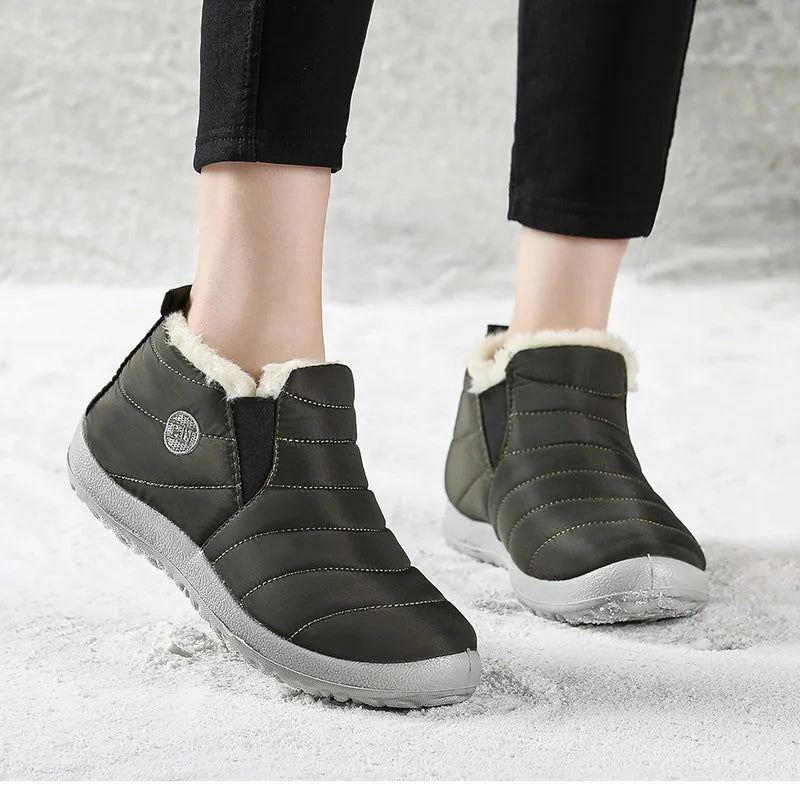 Men’s Winter Ankle Boots — Warm Fur Lined Snow Boots, Casual Shoes for Men and Couples