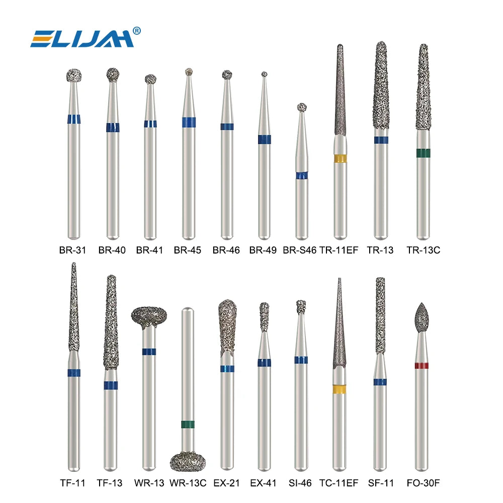 5pcs Dental Diamond Burs Drill FG 1.6mm – High-Speed Handpiece Burs for Polishing & Whitening