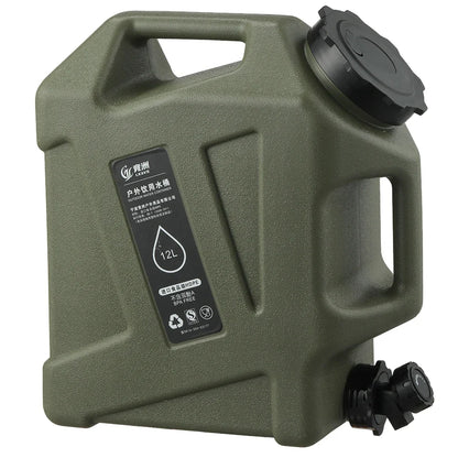 12L Portable Camping Water Container – Large Capacity Outdoor Water Bucket with Detachable Faucet for Picnic & Travel