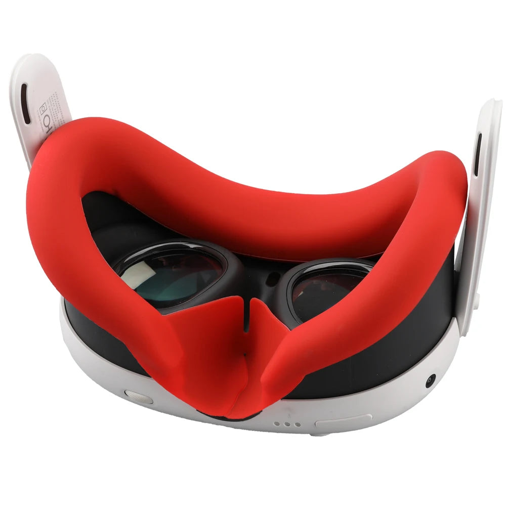 Silicone VR Face Mask for Meta Quest 3 — Sweatproof, Lightproof Facial Interface Cushion, VR Accessories