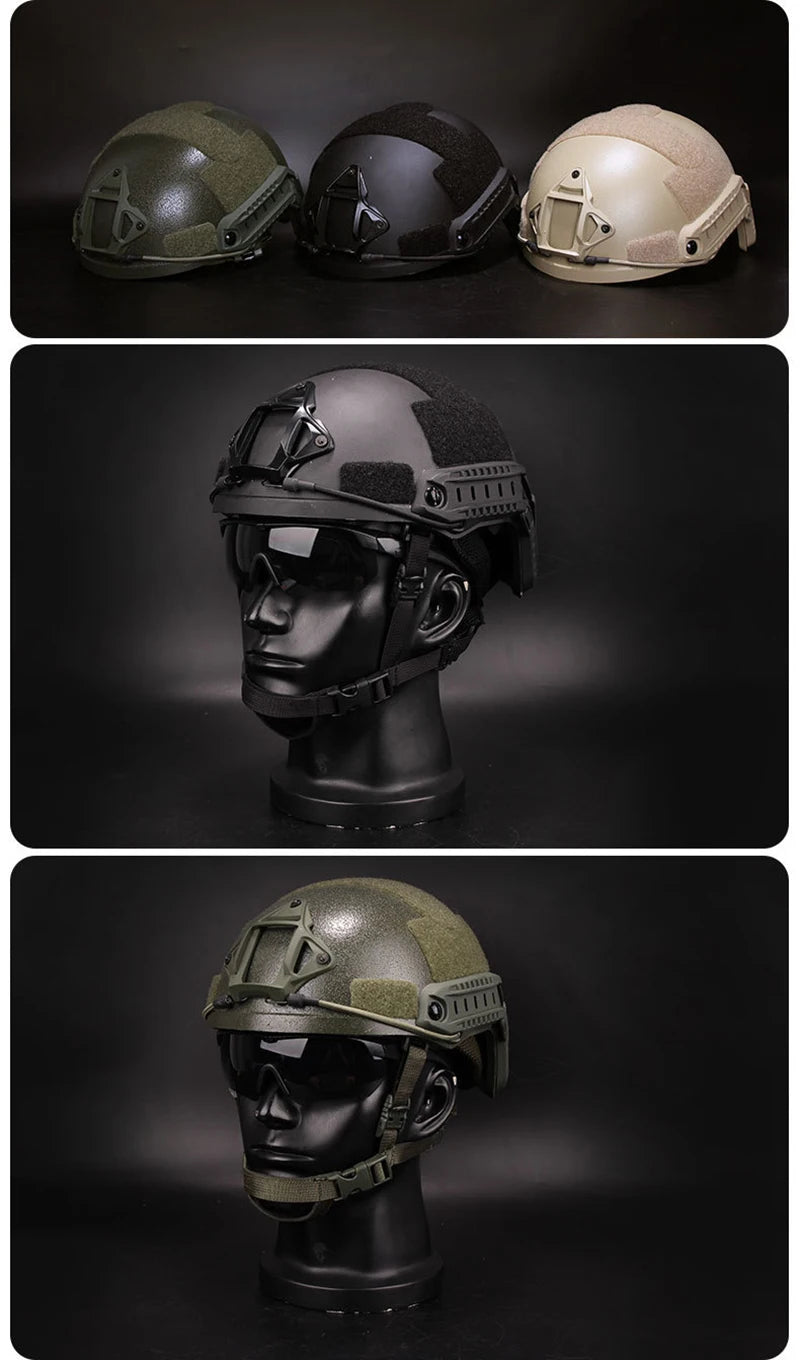 FAST Tactical Helmet – Kevlar High-Quality Outdoor Hunting Helmet with Wendy Floating Pad