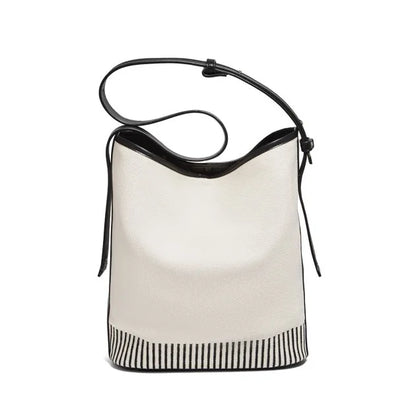 FOXER Lady Fashion PU Shoulder Bag – Large Capacity Top Handbag, Office Commuter Bag, Vegan Leather Female Composite Bucket