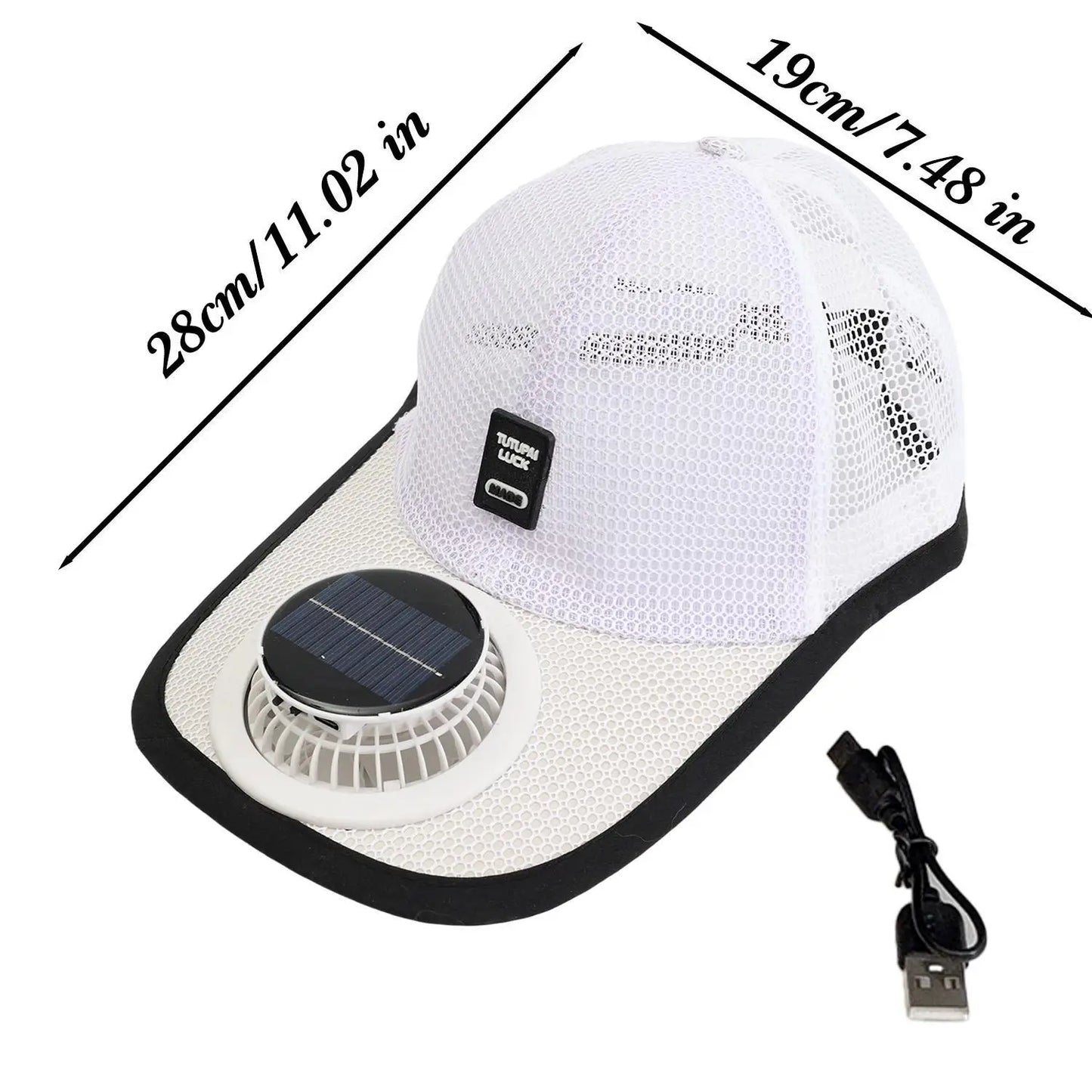USB Fan Baseball Cap - Breathable Mesh Sun Protection Hat for Outdoor Summer Activities