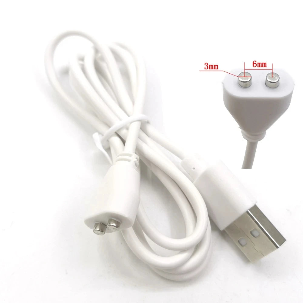 2-Pin 8mm Magnetic Charging Cable Connector – Universal Replacement Adapter for Beauty Instruments & Smart Devices, Single Piece
