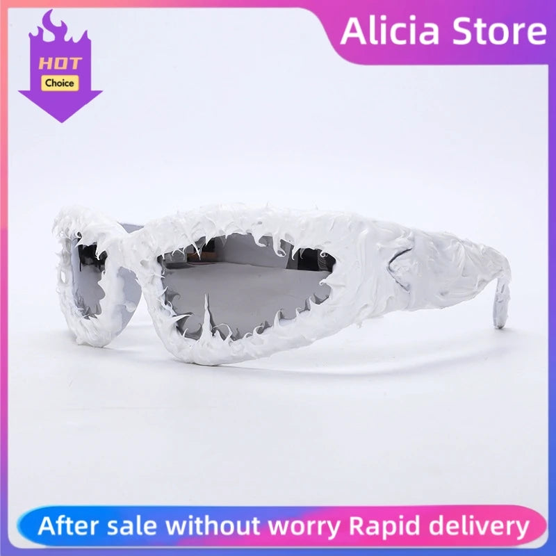 Hot Brteam Drip Glue Handmade Venom Sunglasses – Cool Street Style Unisex Sunglasses, Personalized Gifts for Rappers