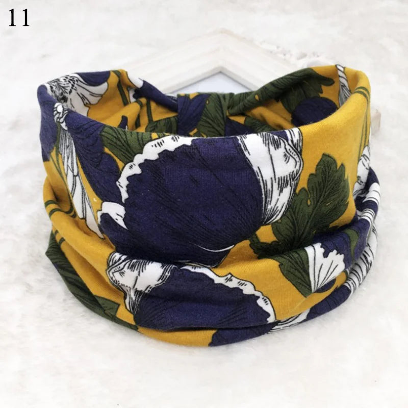 Bohemian Wide Cotton Stretch Headband for Women – Turban Headwrap, Bandage Hairband, Bandana Hair Accessories