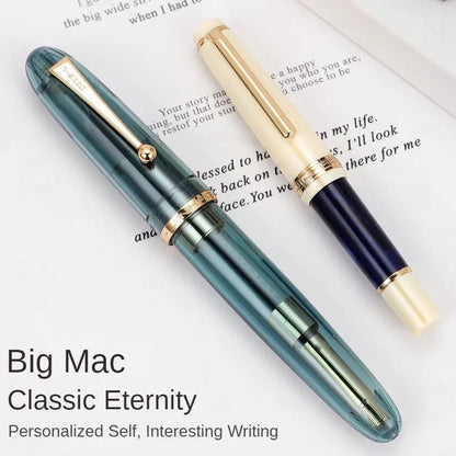 Luxury JinHao 9019 Dadao Fountain Pen – Transparent Acrylic Spin Design, 40mm Nib for Office & School Writing Supplies