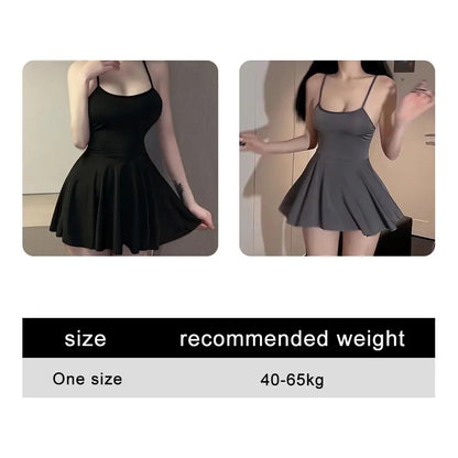 Sexy Women’s Pleated Micro Mini Dress – Backless Bandage Bodycon Night Club Party Outfit with Ruffled Hem