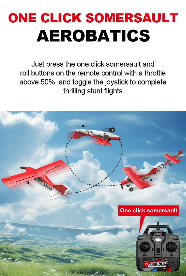 Qidi560 Moore M7 Off-Road RC Plane – 4CH Brushless Fixed-Wing Aircraft, EPP Foam, Remote Control Airplane Toy