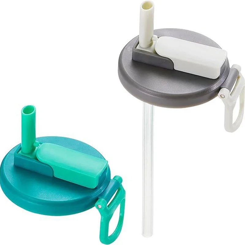 1/2pcs Portable Silicone Soda Can Lids with Straw — Reusable for Beer, Juice, and Canned Drinks