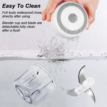 Electric Mini Garlic Chopper USB Meat Grinder - Sturdy Durable Garlic Masher Machine for Crushed Ginger and Vegetables - Kitchenware