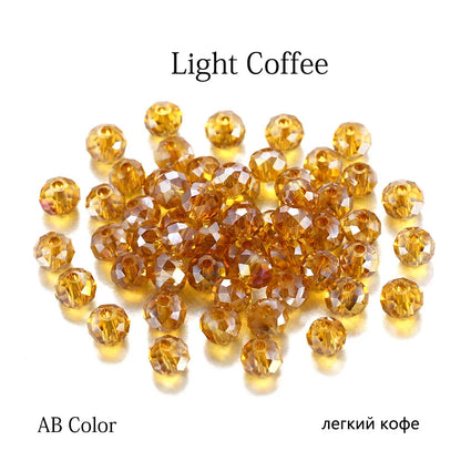70–300pcs Czech Crystal Glass Beads Set (3–8mm) – Faceted Translucent Colorful Spacer Beads for DIY Jewelry, Bracelets & Craft Making