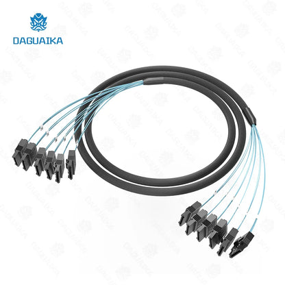 SATA to SATA 7-Pin Cable Set 4/6/8 Pcs – 6Gbps HDD Splitter SAS Cable for Server, 6 Ports/Set