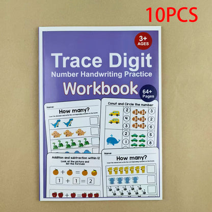 Interactive Preschool Math Workbook – Number Tracing, Addition & Subtraction Worksheets for Early Learning Activities