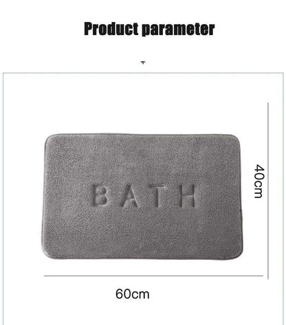 Anti-Slip Faux Cashmere Memory Foam Carpet – Super Absorbent Coral Fleece Floor Mat for Kitchen, Living Room & Bathroom